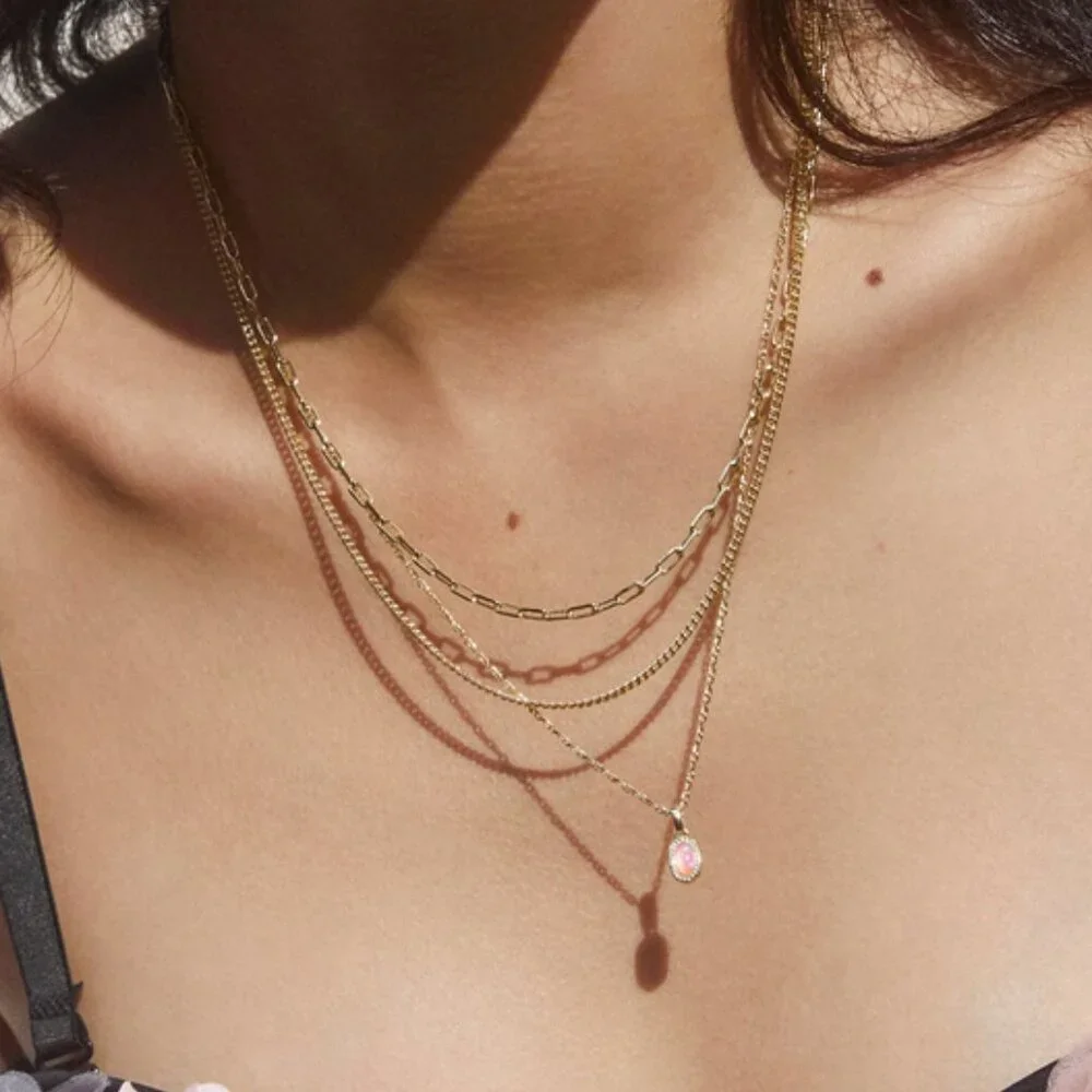 Mini Elisa Gold Triple* Strand Necklace - Picture 1 of 6